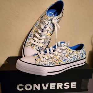 Converse,  yellow,  blue, black, and white.. marshmallow size 8 men's, 10 womans